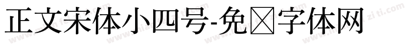 正文宋体小四号字体转换