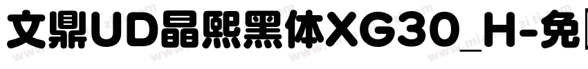 文鼎UD晶熙黑体XG30_H字体转换