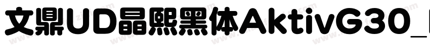 文鼎UD晶熙黑体AktivG30_H字体转换