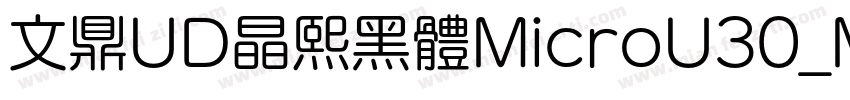 文鼎UD晶熙黑體MicroU30_M字体转换
