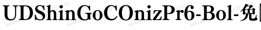 UDShinGoCOnizPr6-Bol字体转换