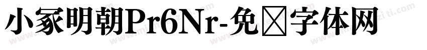 小冢明朝Pr6Nr字体转换