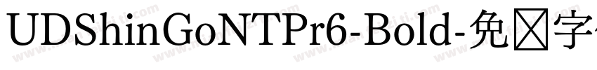 UDShinGoNTPr6-Bold字体转换