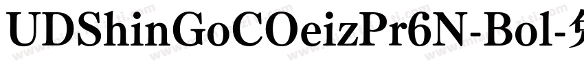 UDShinGoCOeizPr6N-Bol字体转换