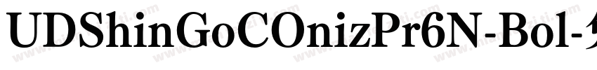 UDShinGoCOnizPr6N-Bol字体转换