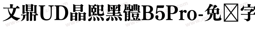 文鼎UD晶熙黑體B5Pro字体转换