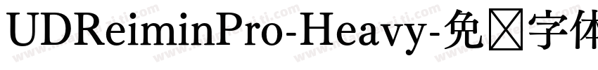UDReiminPro-Heavy字体转换