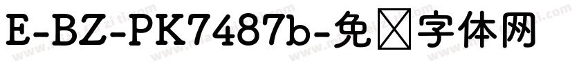 E-BZ-PK7487b字体转换