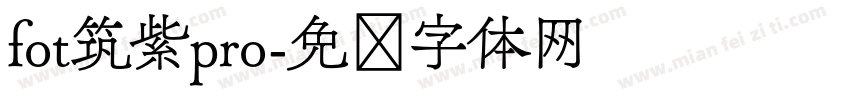 fot筑紫pro字体转换