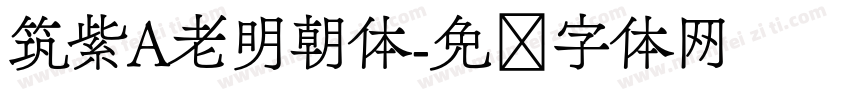 筑紫A老明朝体字体转换