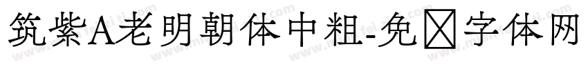 筑紫A老明朝体中粗字体转换