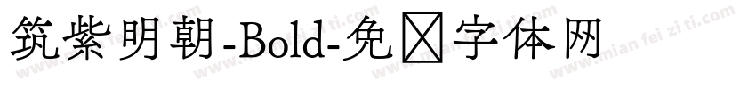 筑紫明朝-Bold字体转换