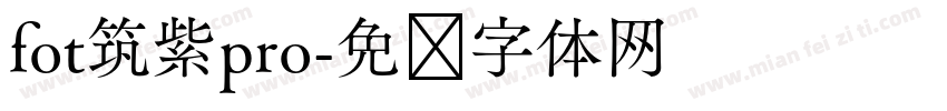 fot筑紫pro字体转换