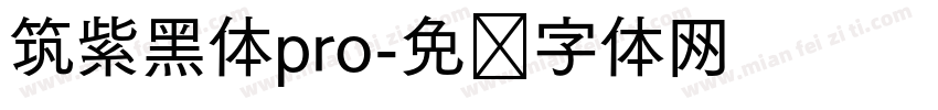筑紫黑体pro字体转换