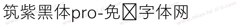 筑紫黑体pro字体转换