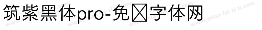 筑紫黑体pro字体转换