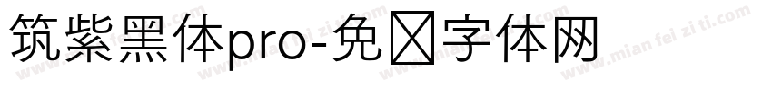 筑紫黑体pro字体转换