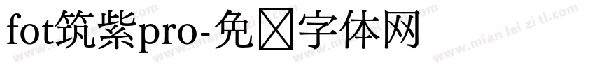 fot筑紫pro字体转换