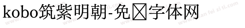 kobo筑紫明朝字体转换