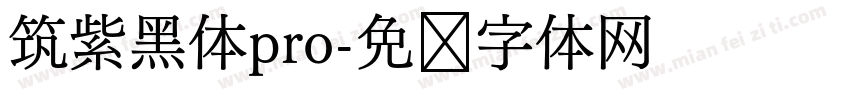 筑紫黑体pro字体转换