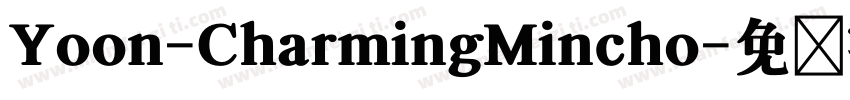 Yoon-CharmingMincho字体转换