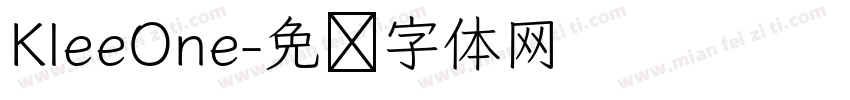KleeOne字体转换