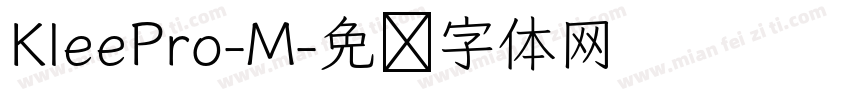 KleePro-M字体转换