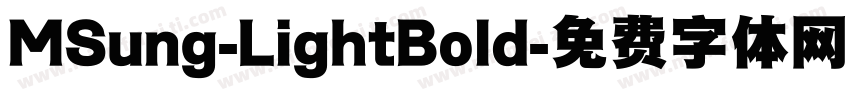 MSung-LightBold字体转换