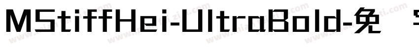 MStiffHei-UltraBold字体转换