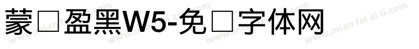 蒙纳盈黑W5字体转换