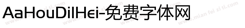 AaHouDiIHei字体转换
