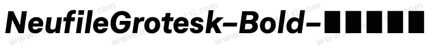 NeufileGrotesk-Bold字体转换