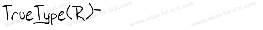 TrueType(R)字体转换