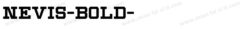 nevis-Bold字体转换