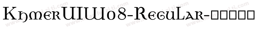 KhmerUIW08-Regular字体转换
