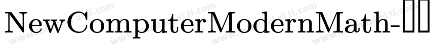 NewComputerModernMath字体转换