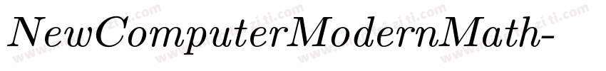 NewComputerModernMath字体转换