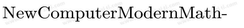 NewComputerModernMath字体转换