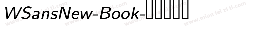 WSansNew-Book字体转换