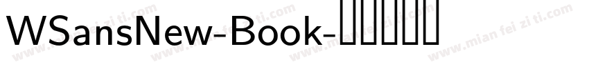 WSansNew-Book字体转换