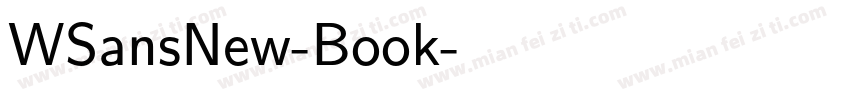 WSansNew-Book字体转换