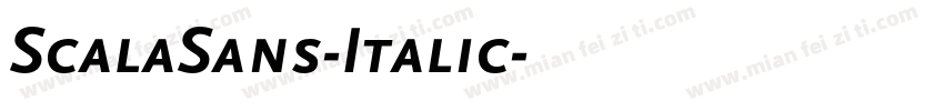 ScalaSans-Italic字体转换