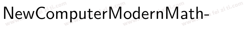 NewComputerModernMath字体转换