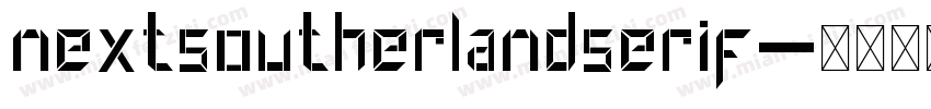 nextsoutherlandserif字体转换