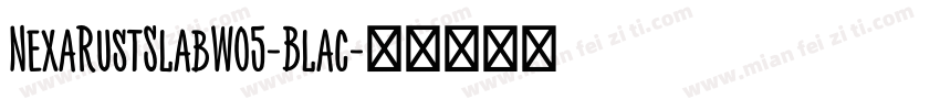 NexaRustSlabW05-Blac字体转换