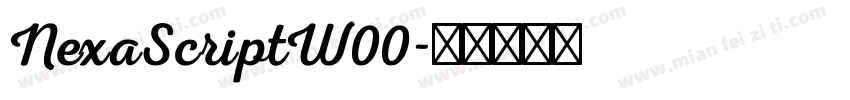 NexaScriptW00字体转换