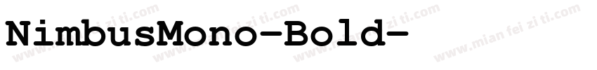 NimbusMono-Bold字体转换