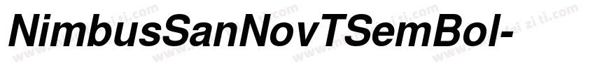 NimbusSanNovTSemBol字体转换