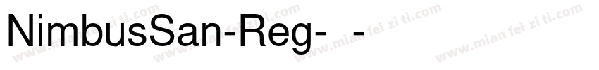 NimbusSan-Reg-常规字体转换