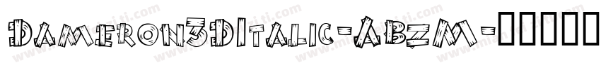 Dameron3DItalic-ABzM字体转换